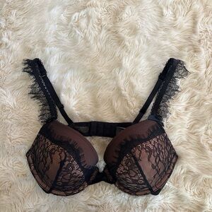 Adore Me Black Lace Push Up Bra